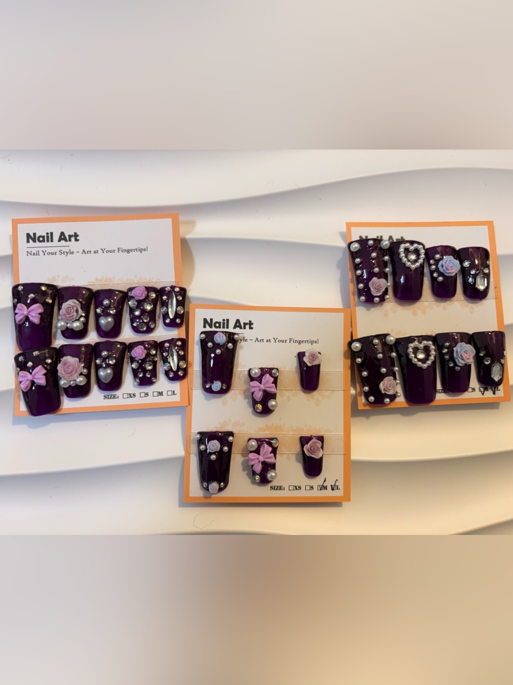 Purple Playful Duck Style Press On Nails
